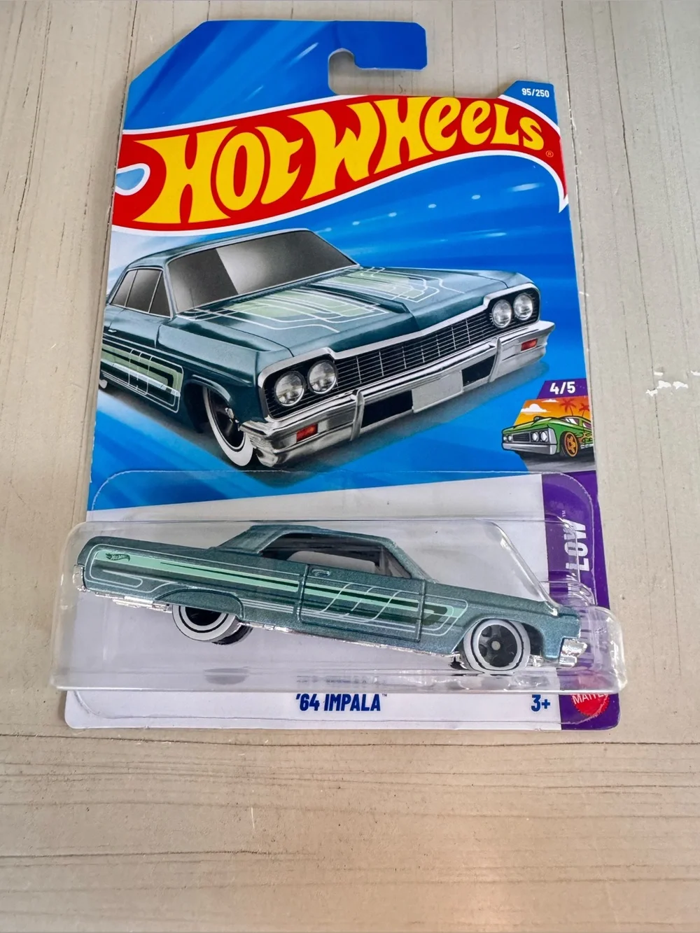 Hot Wheels Layin’ Low 1964 Chevrolet Impala #95/250 4/5 Mainline  – New 2026